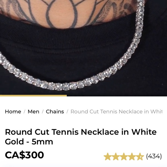 5mm 18” 5A CZ tennis chain - Picture 3 of 3